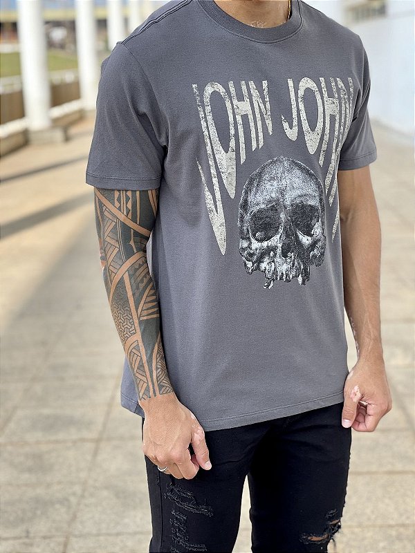 Camiseta Realy Old Cinza Médio - john john