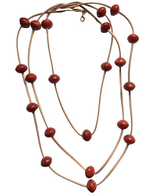 Colar Pião Terracota