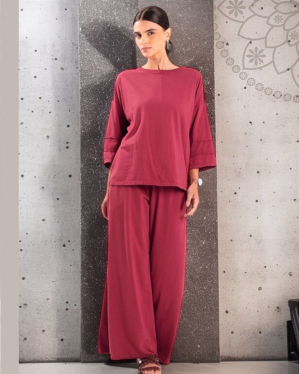 Calça Street Catraca 100% Algodão Cereja