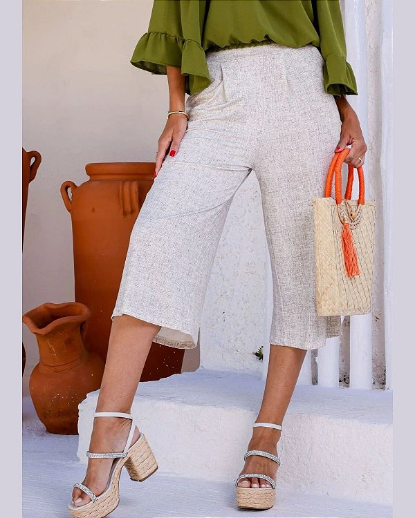 Pantacourt  estampa Linho