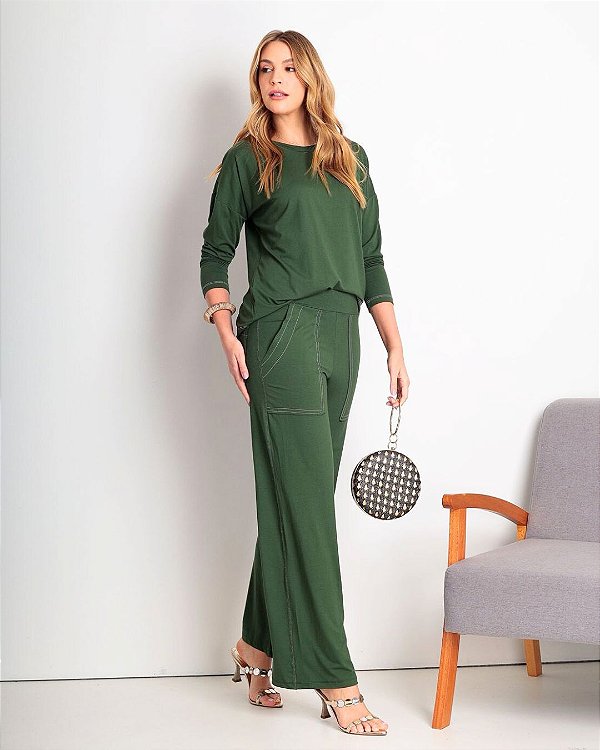 Conjunto Spencer Verde Forest Mg Longa