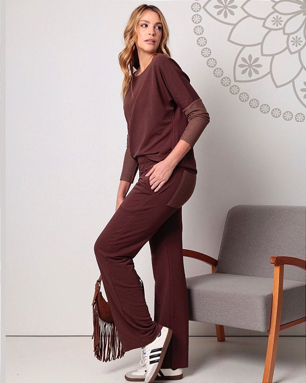 Conjunto Moletinho Duo - Marrom