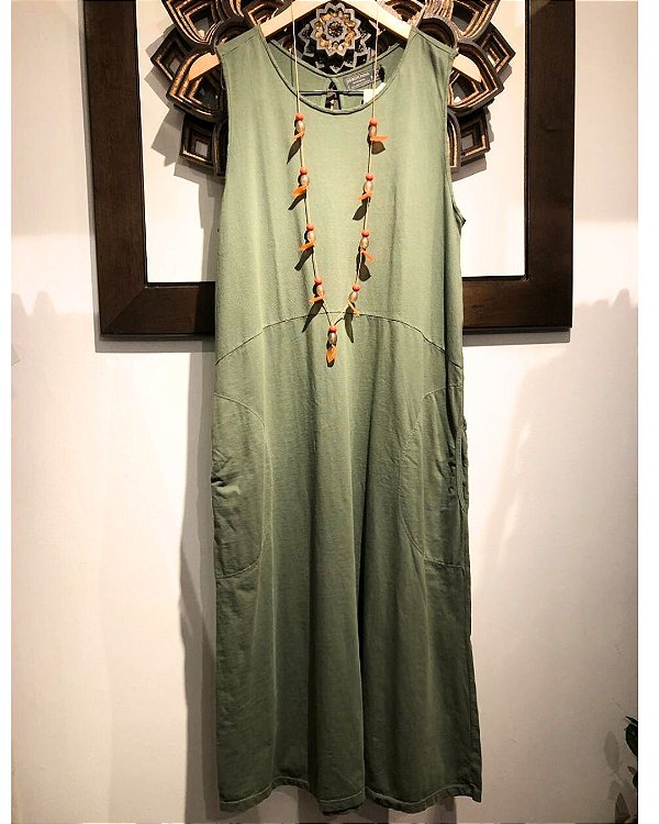 Vestido Maragogi Menta 100% Algodão