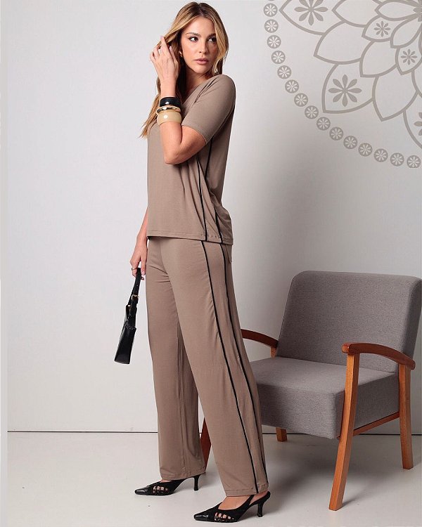 Conjunto Acapulco Moka c/ manga