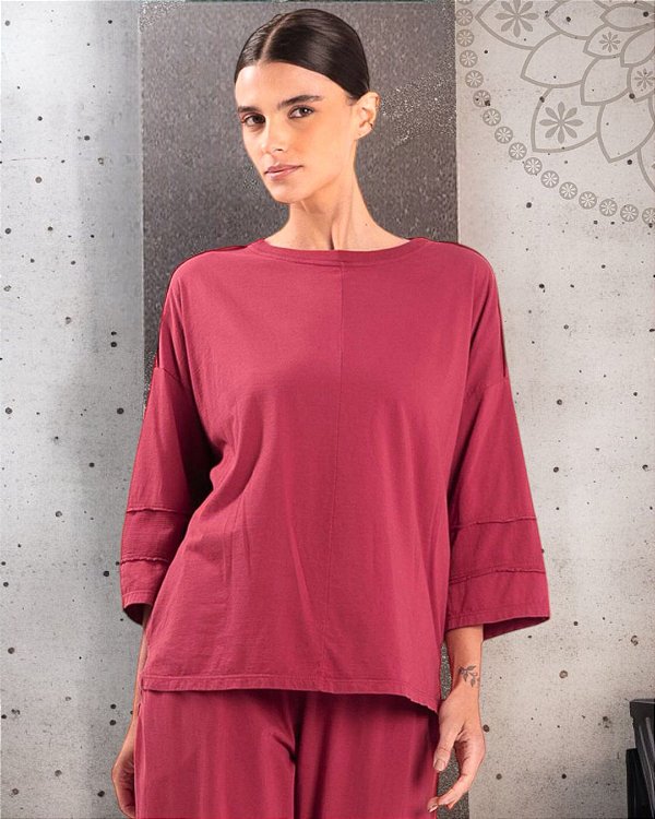 Blusa BH 100% Algodão - Cereja