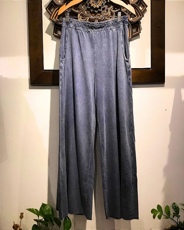 Calça Street Catraca 100% Algodão Azul Stone
