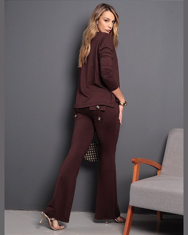 Conjunto de Moletinho Niágara Marrom