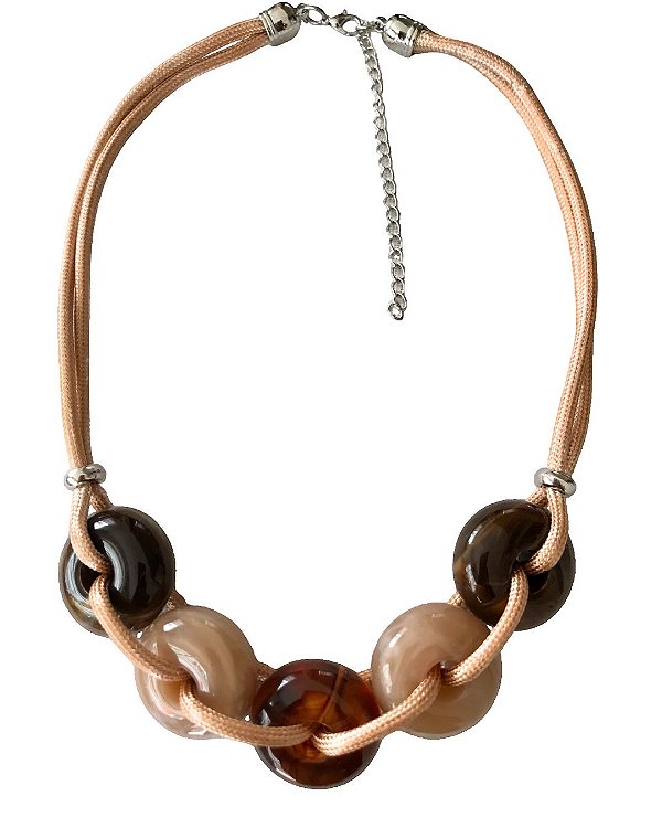 Colar Madagascar Caramelos Fio Náutico 45cm