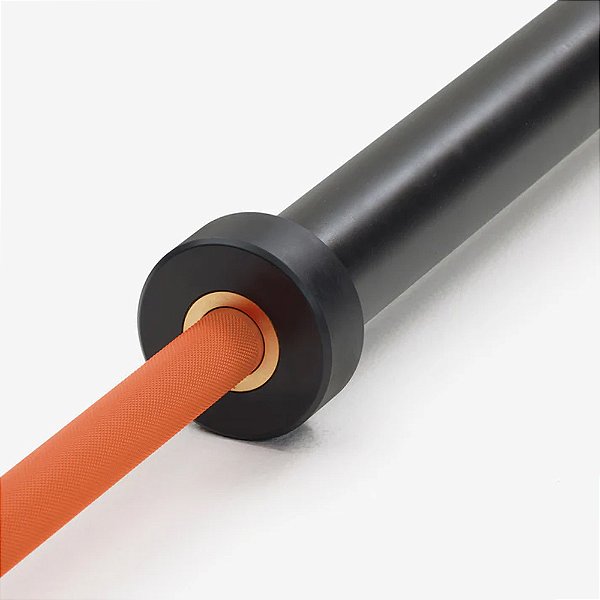 Barra Olímpica Nike Coated Premium 20kg - Eixo Laranja com Mangas Preto