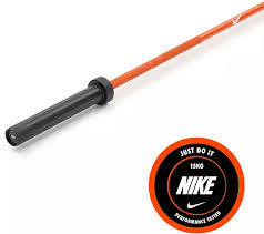 Barra Olímpica Nike Coated Premium 15kg - Eixo Laranja com Mangas Preto