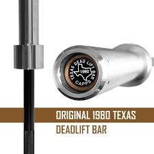 Barra Texas Deadlfit Bar 27mm - 20kg - Eixo zinco preto com mangas cromadas