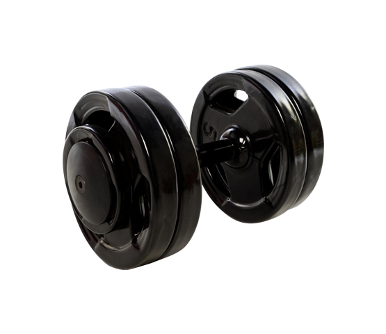 Dumbell Todo Revestido Preto - Par