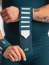 Munhequeira A7 Zebra Wrist Wraps Verde com branco - par