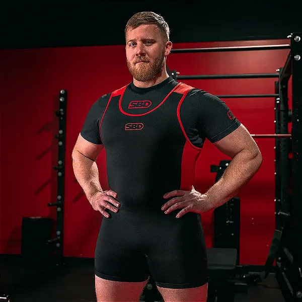 Singlet Powerlifitng SBD - Preto / Vermelho