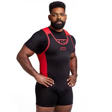 Singlet Powerlifitng SBD - Preto / Vermelho