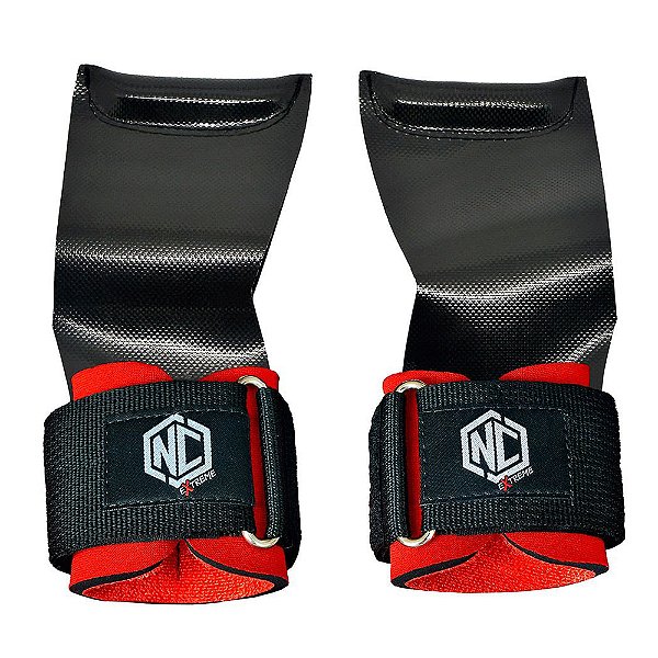 Hand Grip para mâos modelo Lion - Cor Preto com vermelho - par