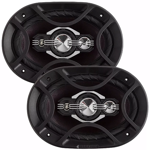 PAR ALTO-FALANTE QUADRIAXIAL 6X9" BRAVOX B4X69P 80W RMS