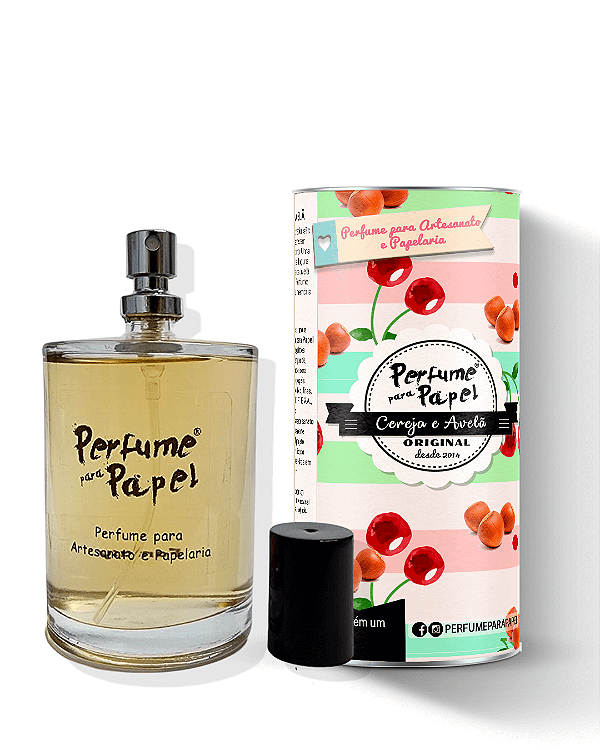 CEREJA E AVELÃ 100 ml - Perfume para Artesanato e Papelaria - Perfume para Papel