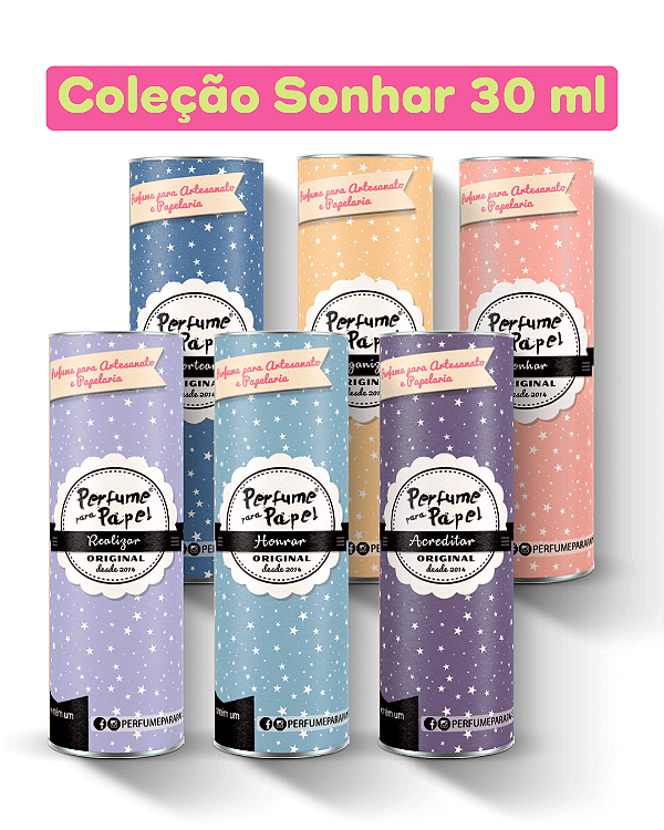 Combo Coleção Sonhar 30 ml - Com 6 Perfume para Artesanato e Papelaria - Perfume para Papel