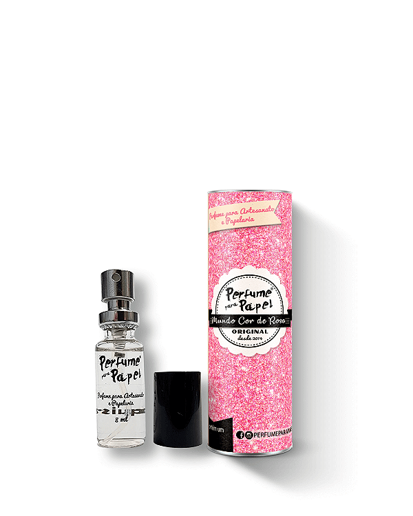 MUNDO COR DE ROSA 8 ml - MINI Perfume para Artesanato e Papelaria - Perfume para Papel