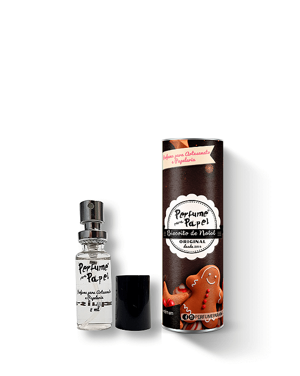 BISCOITO DE NATAL 8 ml - MINI Perfume para Artesanato e Papelaria - Perfume para Papel