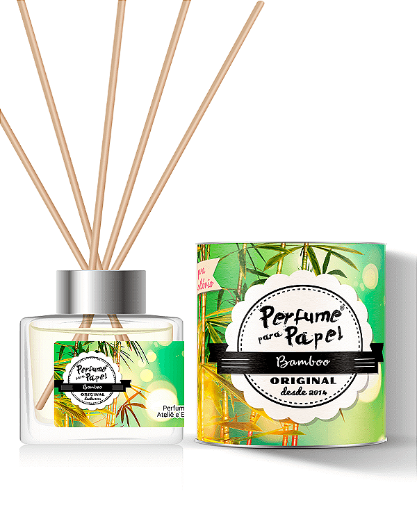 BAMBOO - DIFUSOR DE VARETAS Aromatizador para Ambientes 250 ml - Perfume para Papel