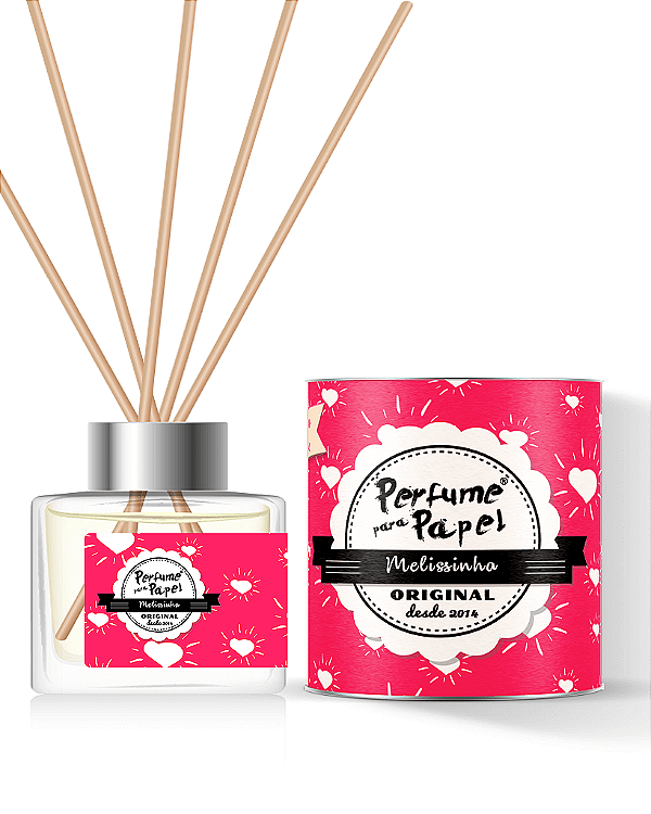 MELISSINHA - DIFUSOR DE VARETAS Aromatizador para Ambientes 250 ml - Perfume para Papel
