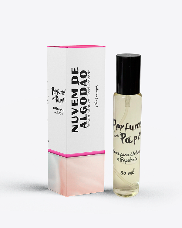 NUVEM DE ALGODÃO 30 ml - Perfume para Artesanato e Papelaria - Perfume para Papel