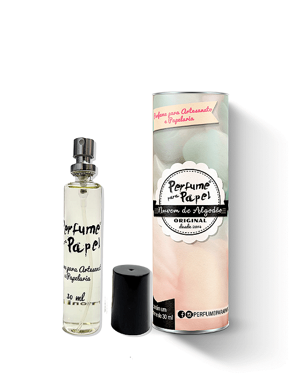 NUVEM DE ALGODÃO 30 ml - Perfume para Artesanato e Papelaria - Perfume para Papel