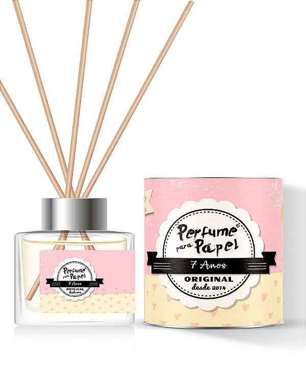 Edição 7 ANOS - DIFUSOR DE VARETAS Aromatizador para Ambientes 250 ml - Perfume para Papel