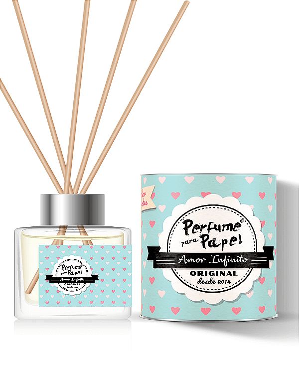 AMOR INFINITO - DIFUSOR DE VARETAS Aromatizador para Ambientes 250 ml - Perfume para Papel