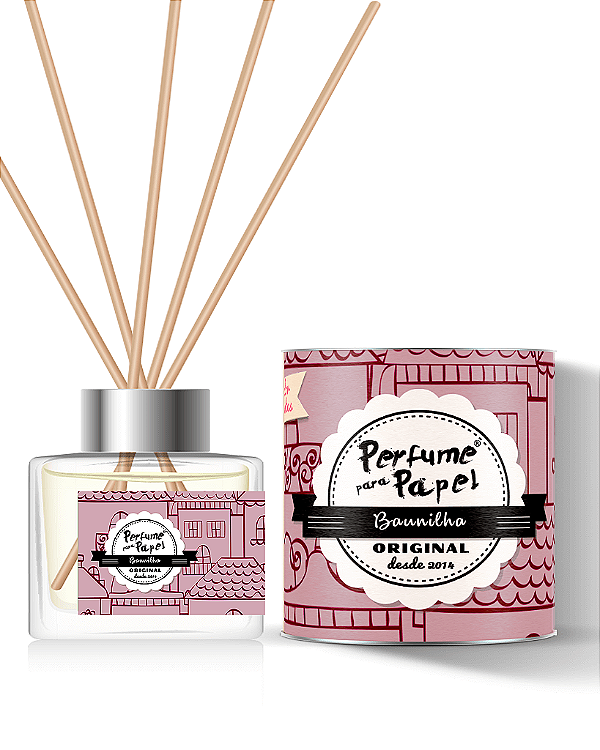 BAUNILHA - DIFUSOR DE VARETAS Aromatizador para Ambientes 250 ml - Perfume para Papel