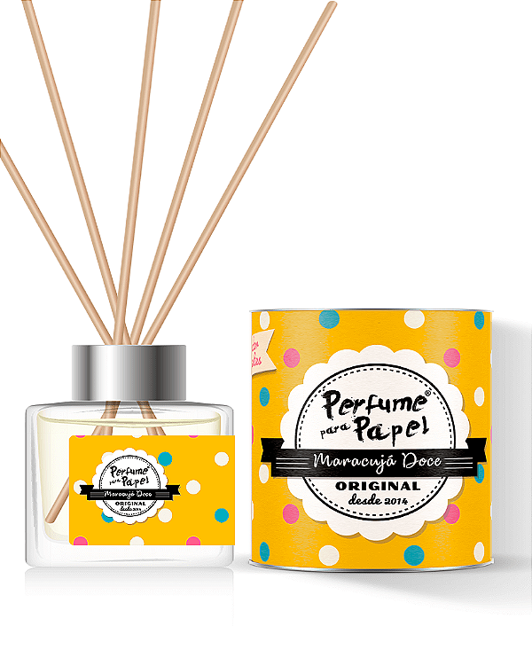MARACUJÁ DOCE - DIFUSOR DE VARETAS Aromatizador para Ambientes 250 ml - Perfume para Papel