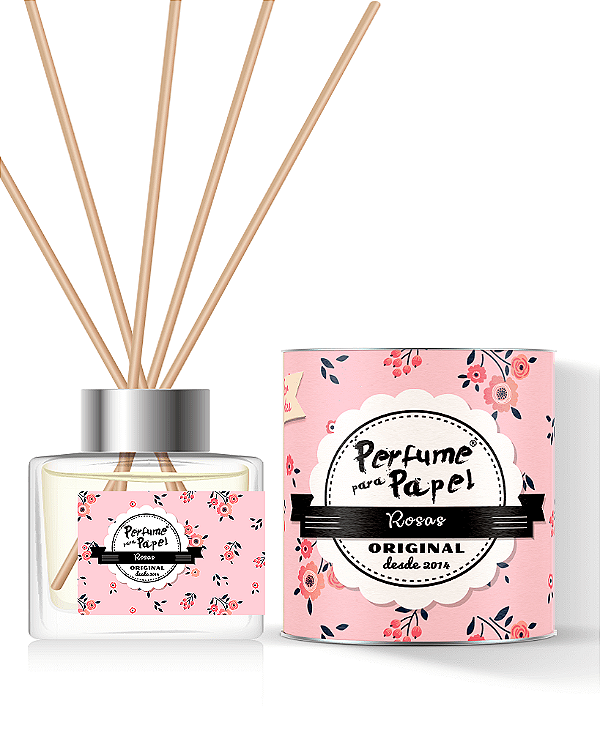 ROSAS - DIFUSOR DE VARETAS Aromatizador para Ambientes 250 ml - Perfume para Papel