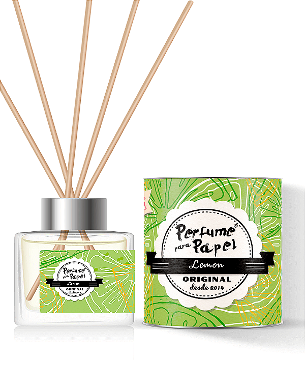 LEMON - DIFUSOR DE VARETAS Aromatizador para Ambientes 250 ml - Perfume para Papel