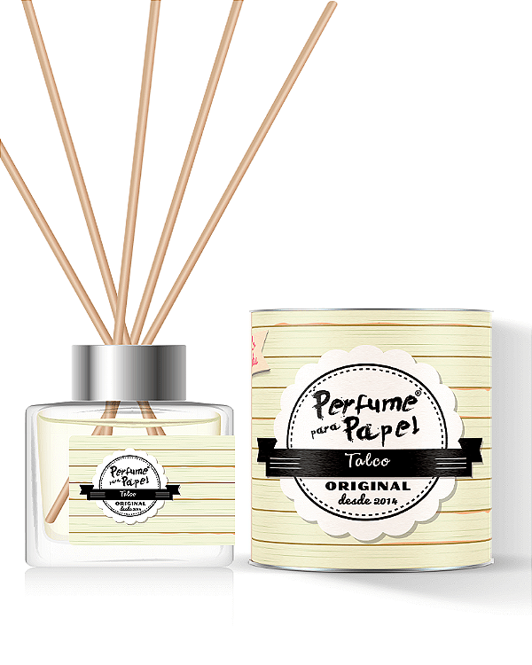 TALCO - DIFUSOR DE VARETAS Aromatizador para Ambientes 250 ml - Perfume para Papel