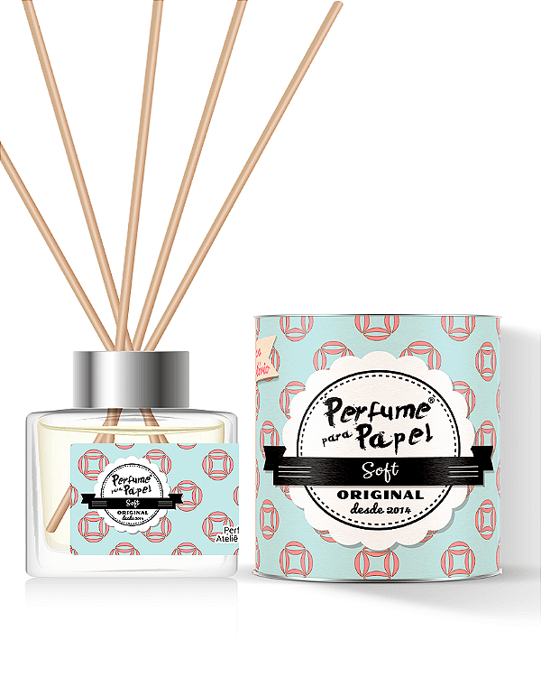 SOFT - DIFUSOR DE VARETAS Aromatizador para Ambientes 250 ml - Perfume para Papel