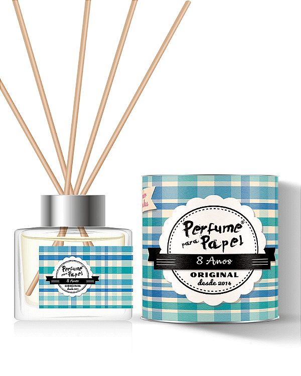 Edição 8 ANOS - DIFUSOR DE VARETAS Aromatizador para Ambientes 250 ml - Perfume para Papel