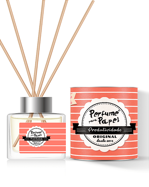 PRODUTIVIDADE - DIFUSOR DE VARETAS Aromatizador para Ambientes 250 ml - Perfume para Papel