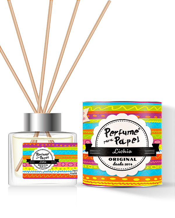 LICHIA - DIFUSOR DE VARETAS Aromatizador para Ambientes 250 ml - Perfume para Papel
