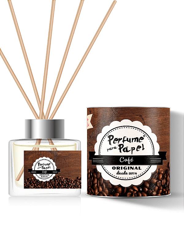 CAFÉ - DIFUSOR DE VARETAS Aromatizador para Ambientes 250 ml - Perfume para Papel