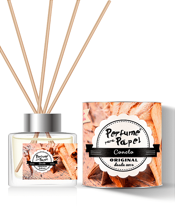 CANELA - DIFUSOR DE VARETAS Aromatizador para Ambientes 250 ml - Perfume para Papel