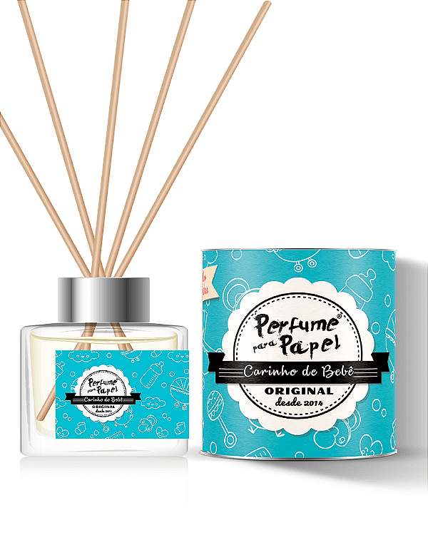 CARINHO DE BEBÊ - DIFUSOR DE VARETAS Aromatizador para Ambientes 250 ml - Perfume para Papel