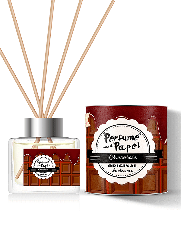CHOCOLATE - DIFUSOR DE VARETAS Aromatizador para Ambientes 250 ml - Perfume para Papel