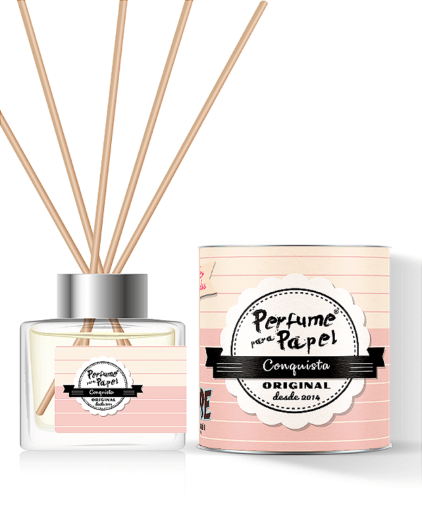 CONQUISTA - DIFUSOR DE VARETAS Aromatizador para Ambientes 250 ml - Perfume para Papel