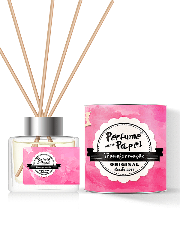 TRANSFORMAÇÃO - DIFUSOR DE VARETAS Aromatizador para Ambientes 250 ml - Perfume para Papel