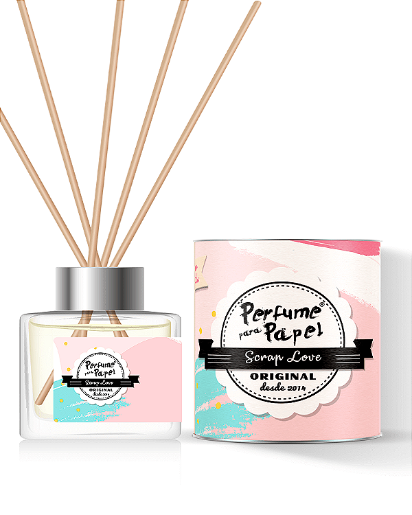 SCRAP LOVE - DIFUSOR DE VARETAS Aromatizador para Ambientes 250 ml - Perfume para Papel