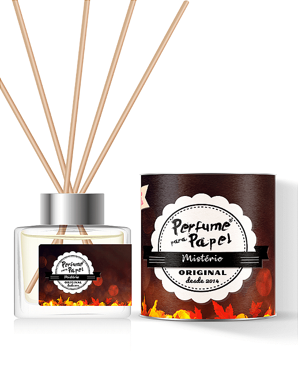 MISTÉRIO - DIFUSOR DE VARETAS Aromatizador para Ambientes 250 ml - Perfume para Papel