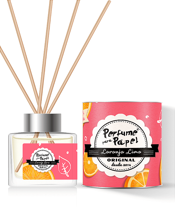 LARANJA LIMA - DIFUSOR DE VARETAS Aromatizador para Ambientes 250 ml - Perfume para Papel