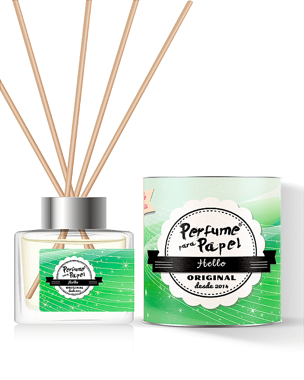 HELLO - DIFUSOR DE VARETAS Aromatizador para Ambientes 250 ml - Perfume para Papel